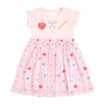 Sweet Wink Girls Pink Back to School Theme Tutu Dress