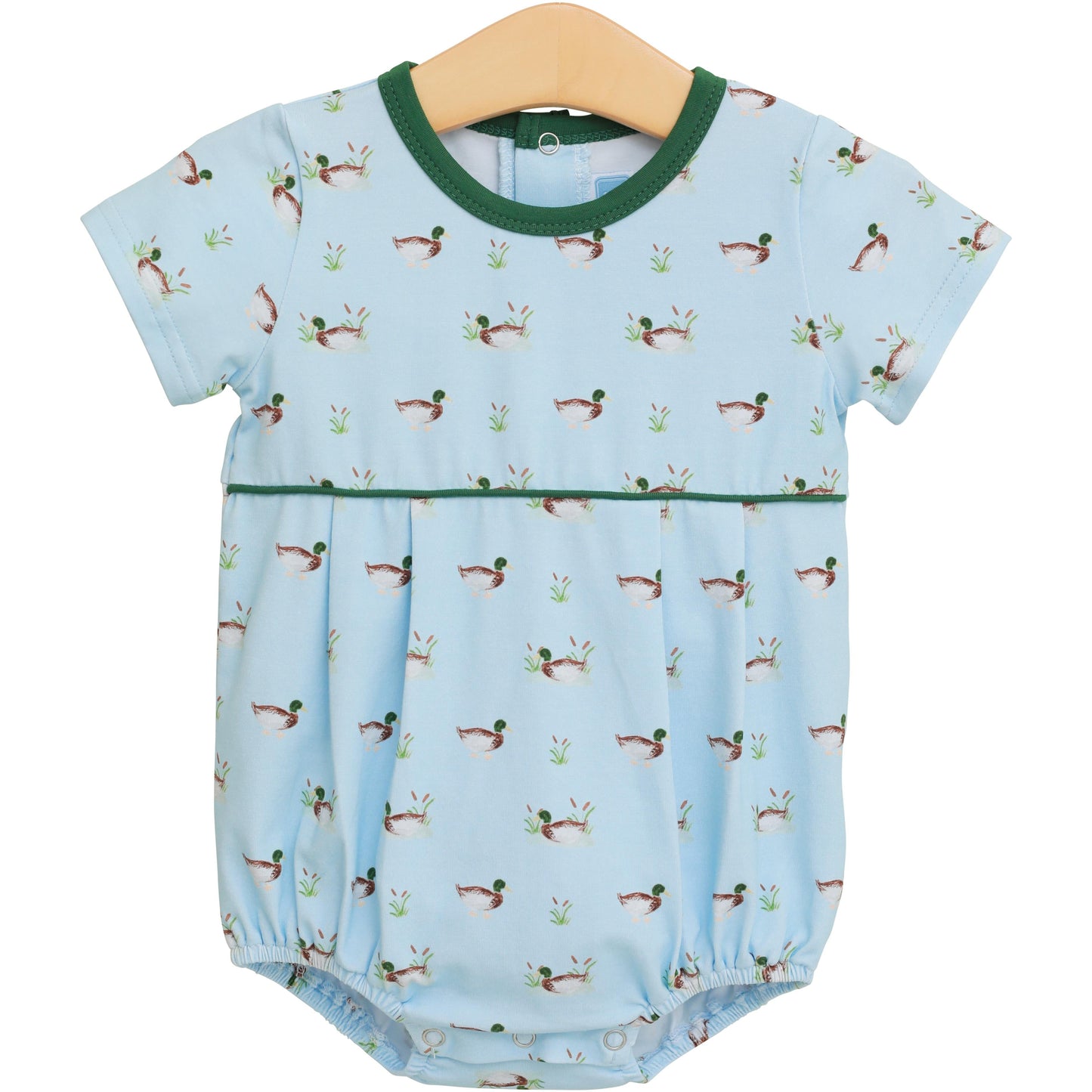 Trotter Street Kids Baby Boys Blue Mallard Ducks in a Row Bubble by Trotter Street Kids