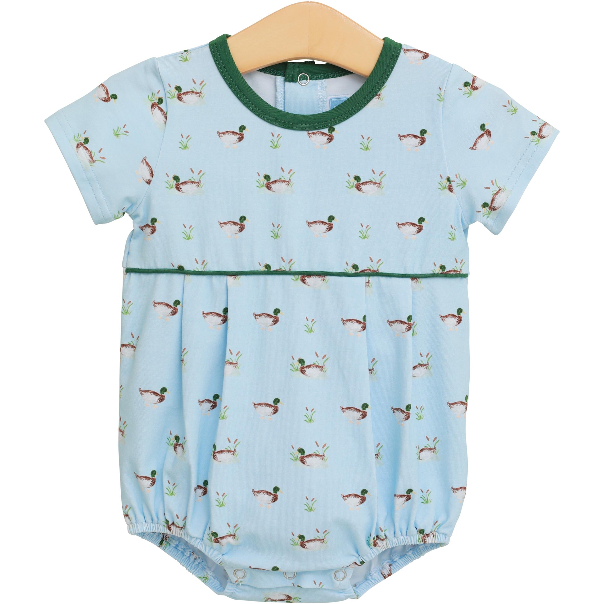 Trotter Street Kids Baby Boys Blue Mallard Ducks in a Row Bubble