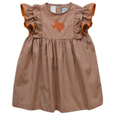 Trotter Street Kids Girls Football Cheer Uniform Dress - Texas Burnt Orange