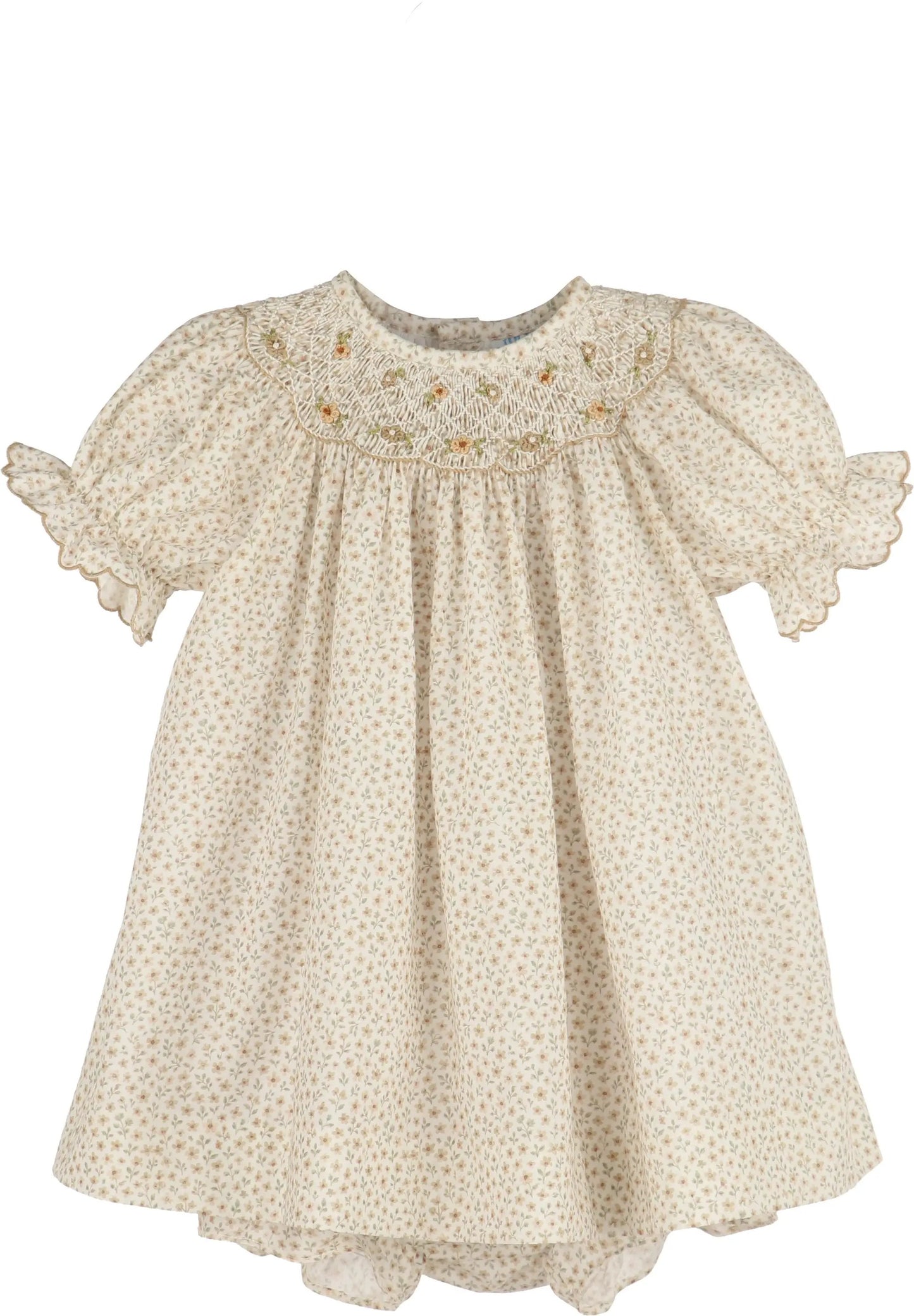 Luli & Me Girls Forest Fairy Bishop Dress - Yellow