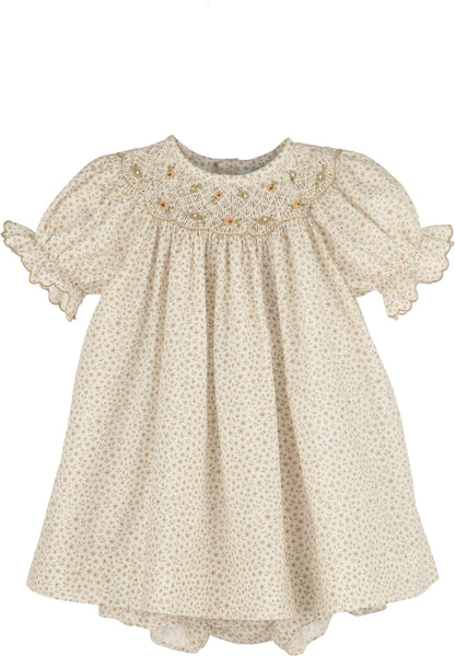 Luli & Me Girls Forest Fairy Bishop Dress - Yellow
