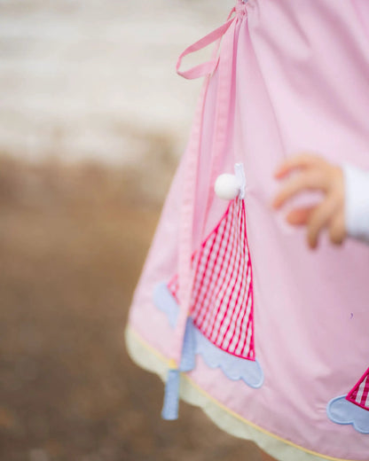 Yellow Lamb Girls Emma Jumper Dress - Pink with Birthday Party Hats by Yellow Lamb