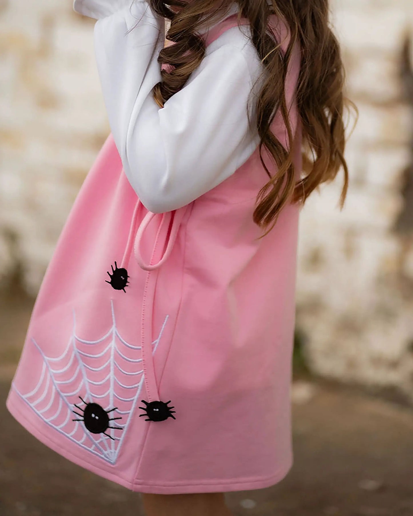 Yellow Lamb Girls Pink Emma Jumper Dress - Halloween Witch