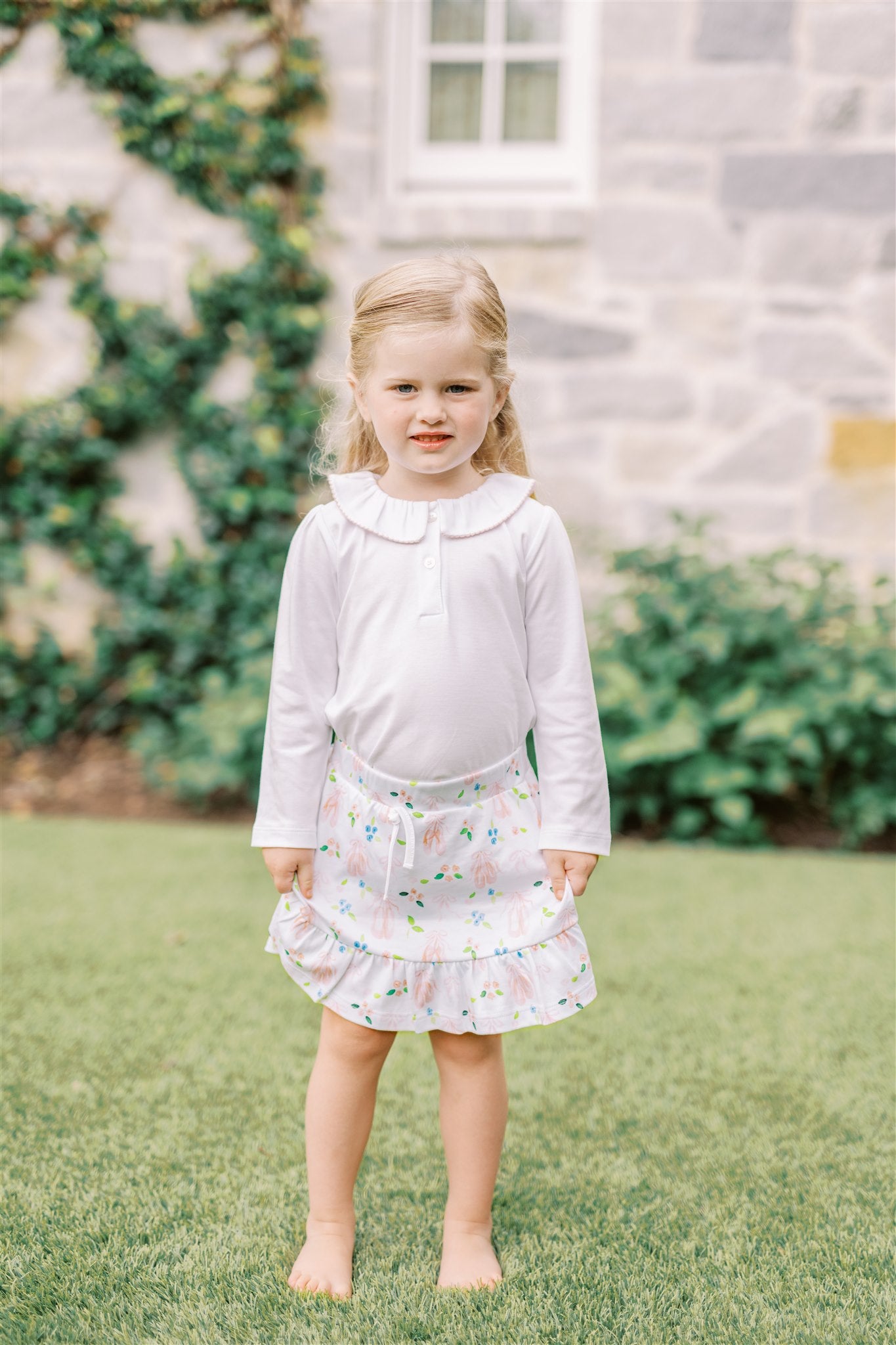 Proper Peony Girls Pink En Pointe Ruffle Skort