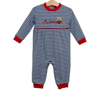Trotter Street Kids Boys Blue Playtime Adventures Romper
