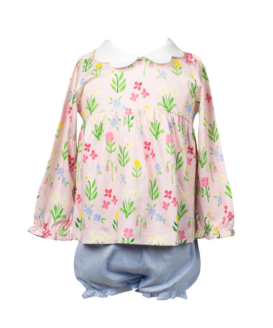 Proper Peony Pima Baby Girls English Garden Bloomers Set