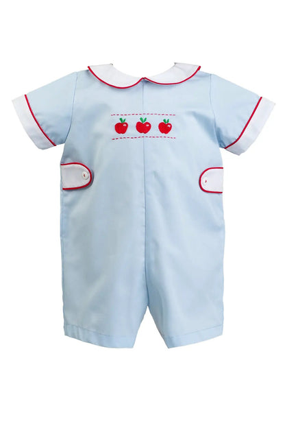Proper Peony Toddler Boys Blue Back to School Andover Apples Jon Jon by Proper Peony