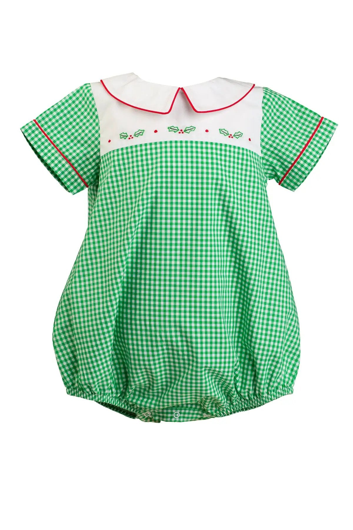 Proper Peony Baby Boys Green Check Carol Christmas Bubble