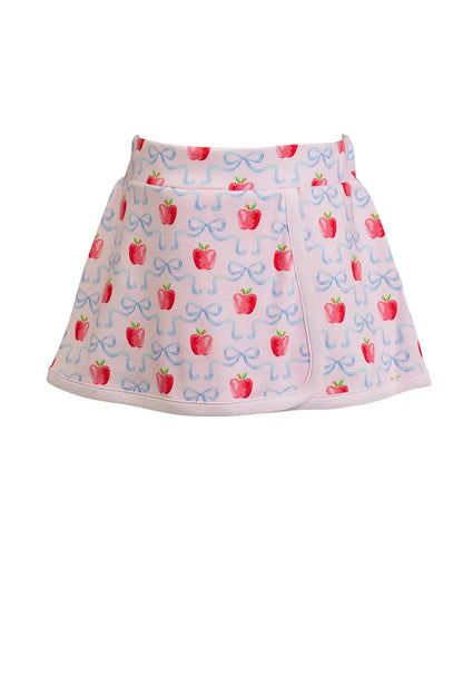 Proper Peony Girls Pink Pima School Apple Blossoms Skort by Proper Peony