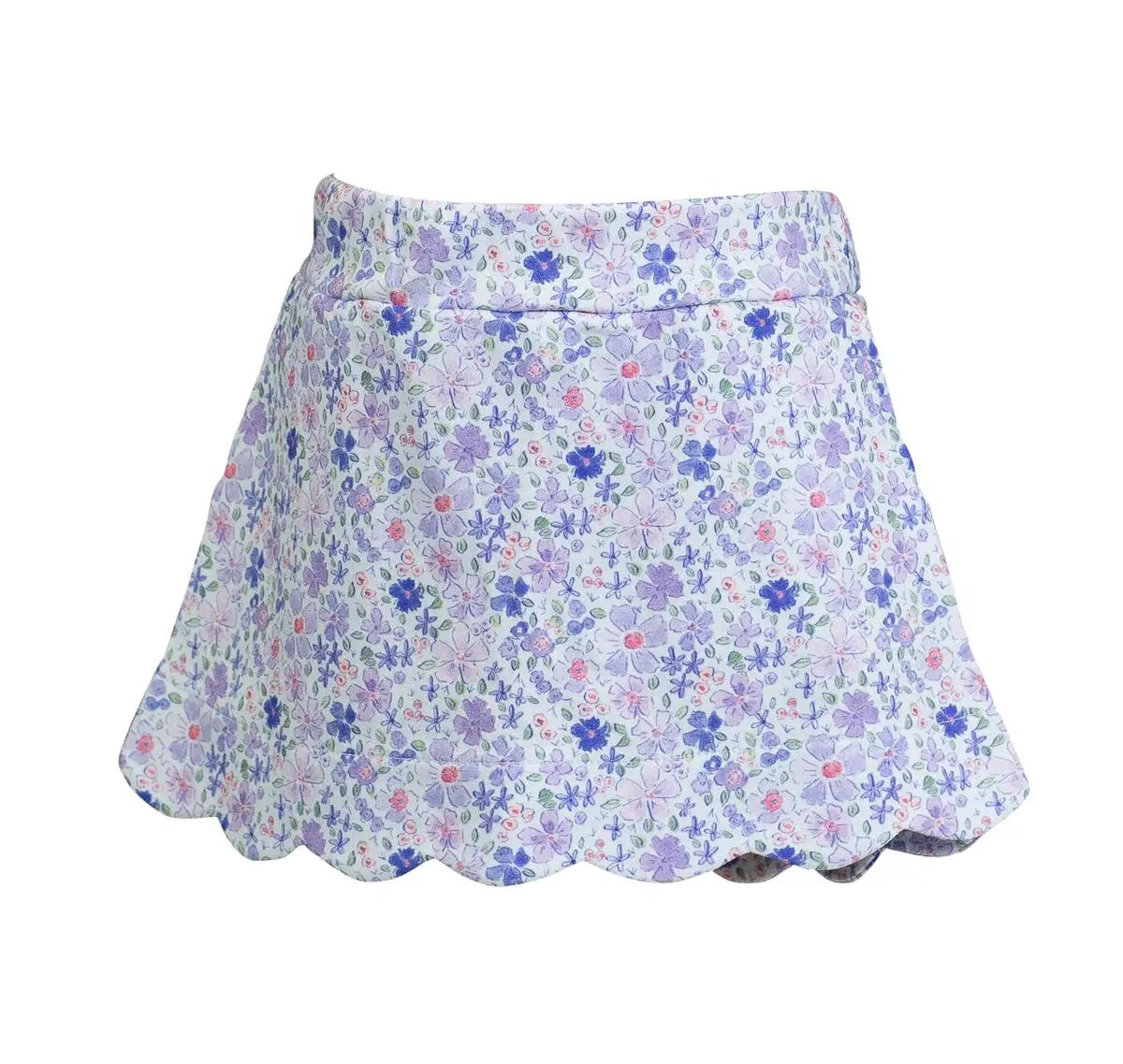 Proper Peony Girls Iris Garden Scallop Skort