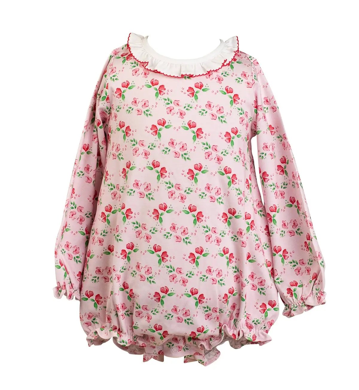 Proper Peony Girls Zinnia Blooms Red/Pink Floral Bubble by Proper Peony