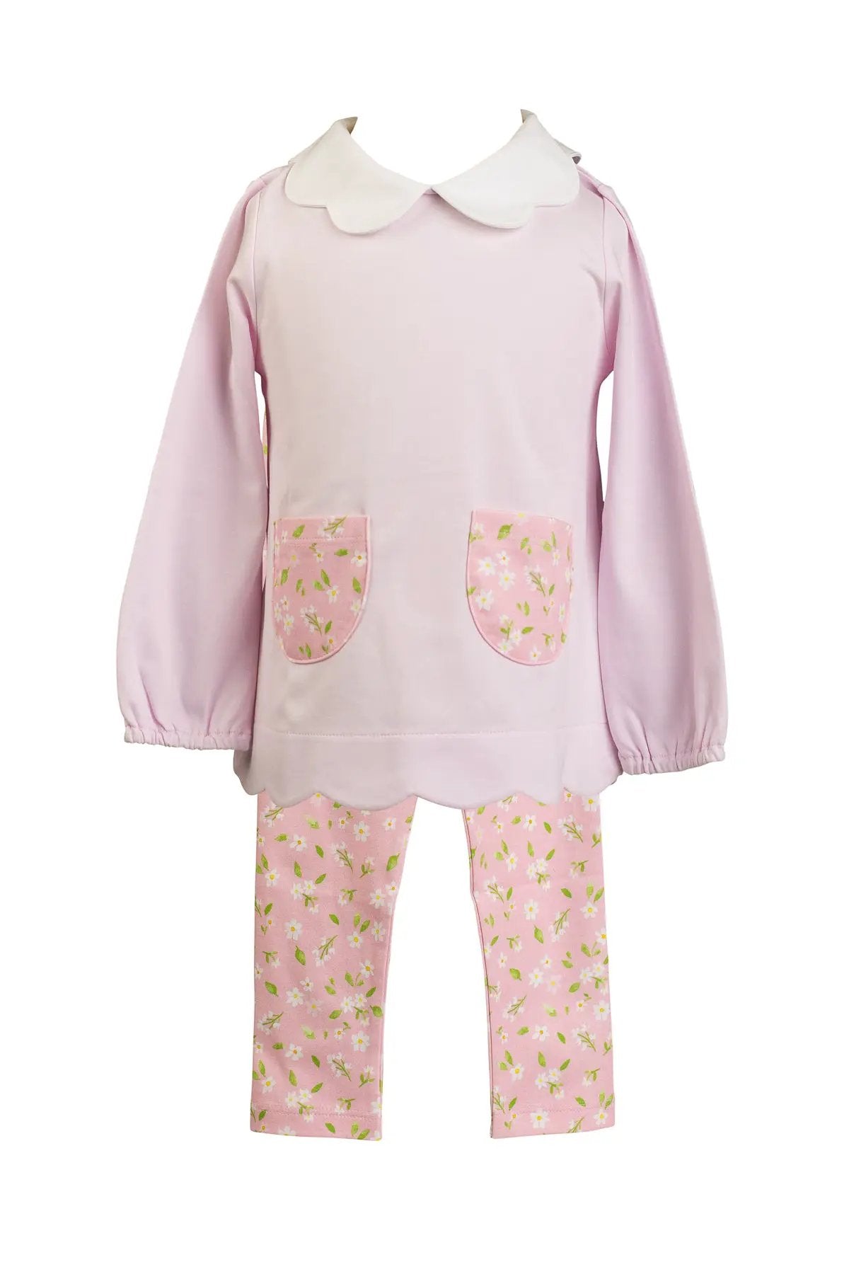 Proper Peony Girls Pink Petal Tunic Set