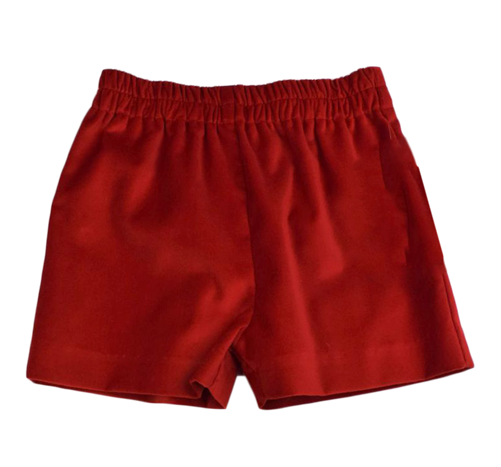 Funtasia Too Boys Dressy Shorts Set - Red Velvet with Ivory Corduroy Piped Shirt
