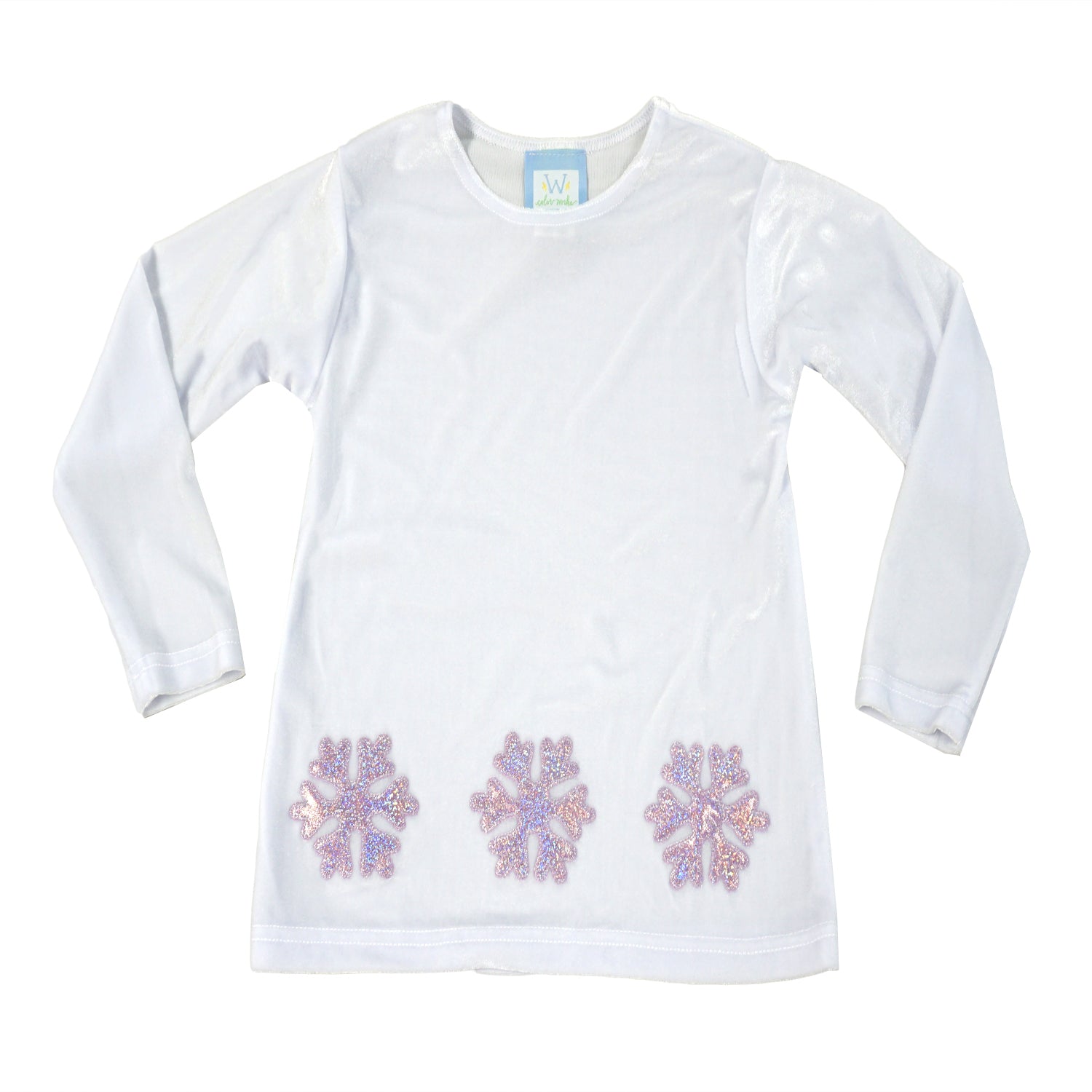 Funtasia Too Girls White Top - Sparkly Snowflake