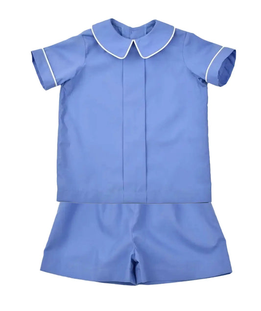 Funtasia Too Boys Dressy Shorts Set - Ceil French Blue