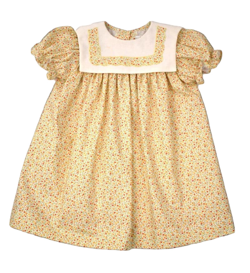 Funtasia Too Girls Orange Floral Float Dress - Square Collar by Funtasia