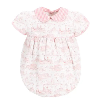 La Boutique by Dondolo Girls Bubble - Pink Dallas Texas Toile Print by Dondolo