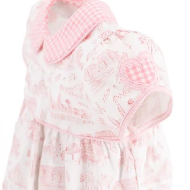 La Boutique by Dondolo Girls Bubble - Pink Dallas Texas Toile Print by Dondolo
