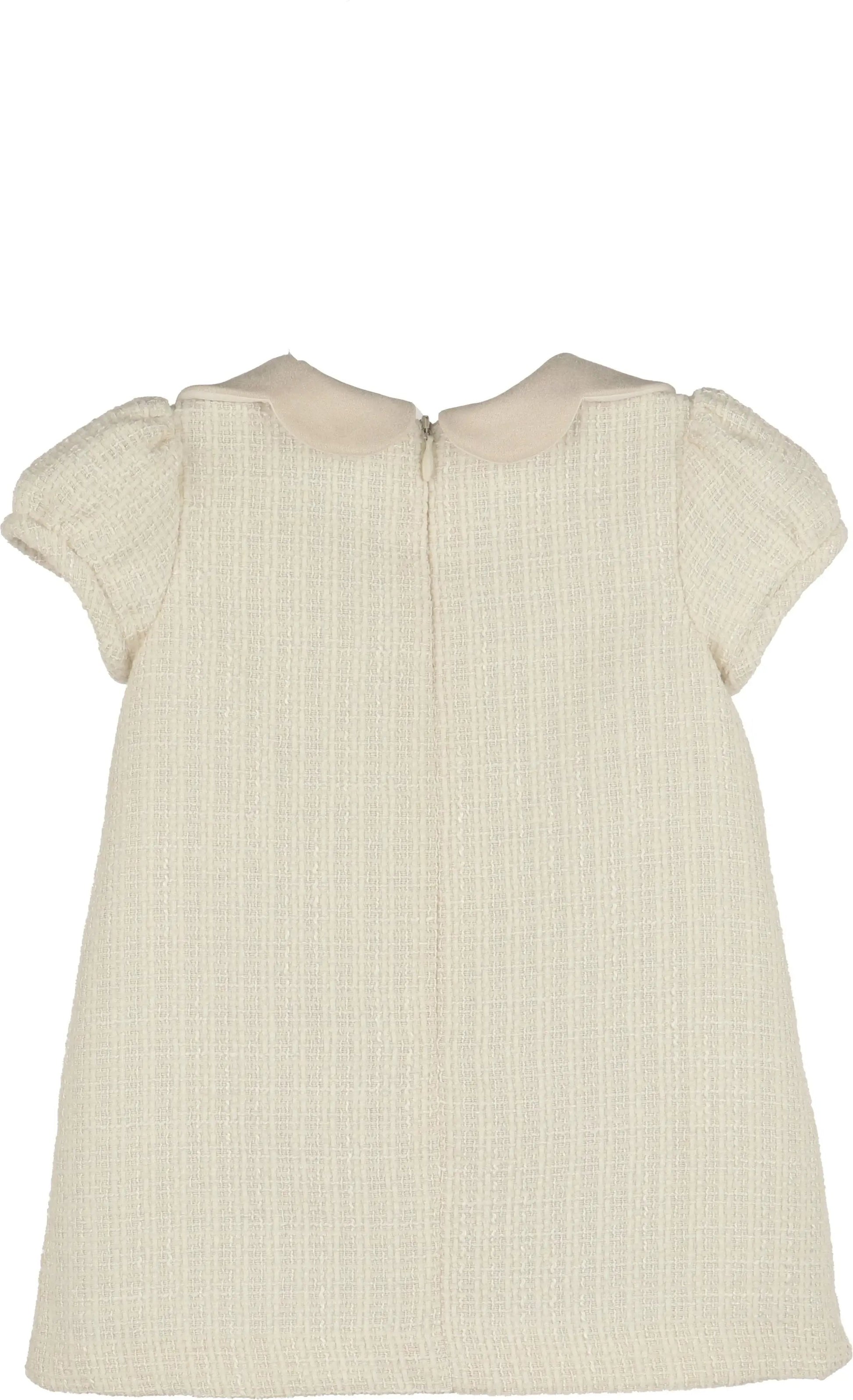 Luli & Me Girls Ivory Chanel A-Line Dress