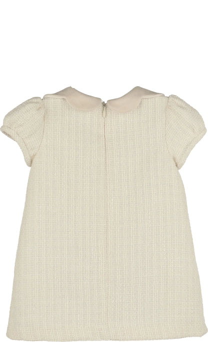 Luli & Me Girls Ivory Chanel A-Line Dress by Luli & Me