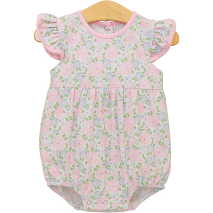 Trotter Street Kids Baby Girls Pink Floral Blossoms Bubble by Trotter Street Kids