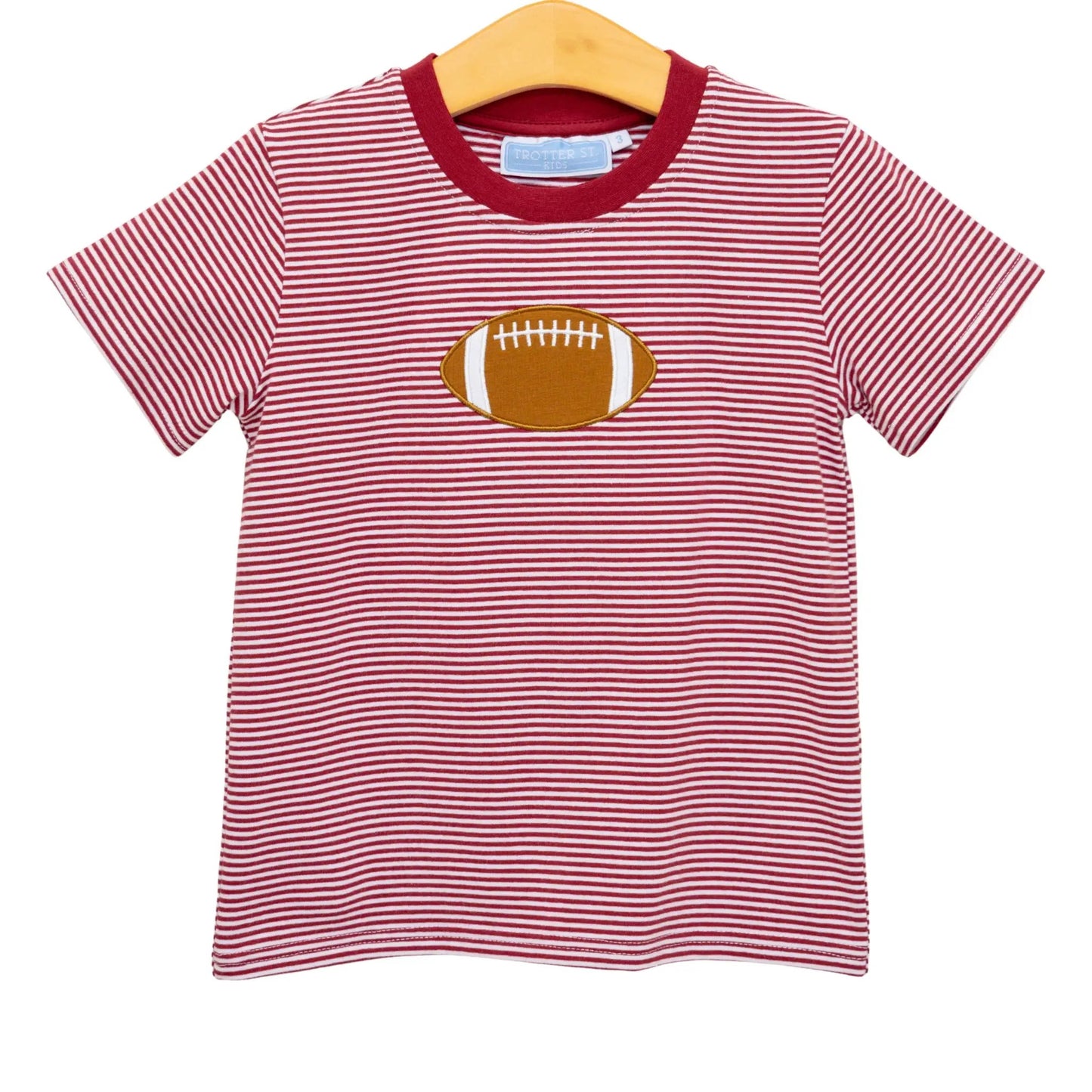 Trotter Street Kids Boys Football Shirt - Crimson