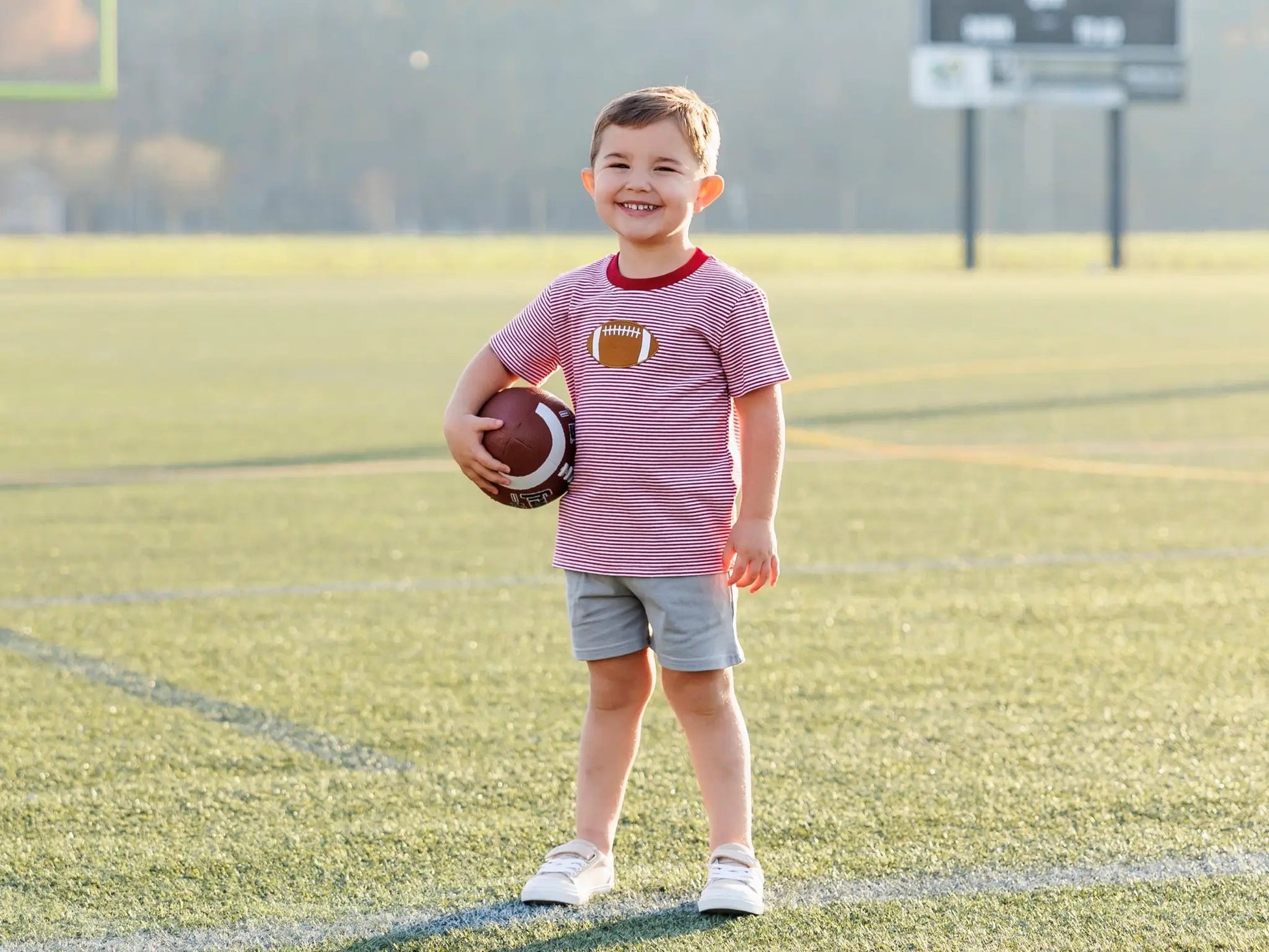 Trotter Street Kids Boys Football Shirt - Crimson