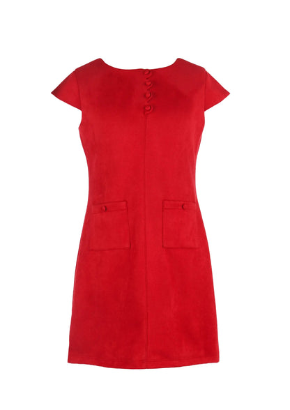Luli & Me Gabby Girls Red Ella Christmas Shift Dress by Luli & Me
