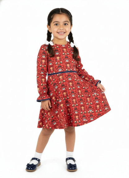 Luli & Me Gabby Girls Red Clara Nutcracker Christmas Dress by Luli & Me