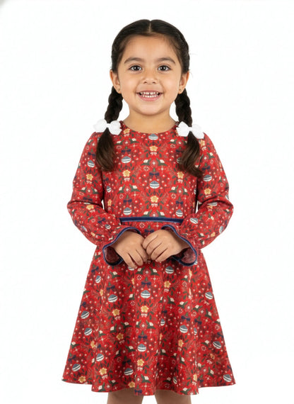 Luli & Me Gabby Girls Red Clara Nutcracker Christmas Dress by Luli & Me