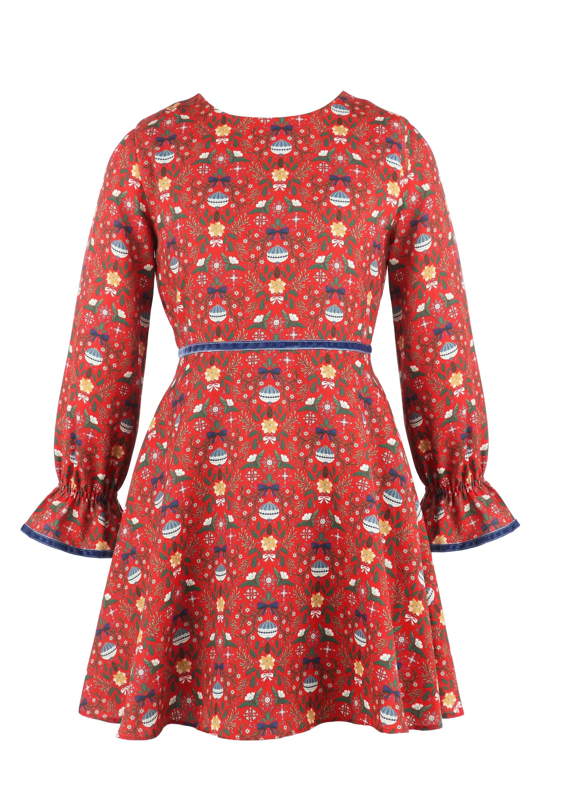 Luli & Me Gabby Girls Red Clara Nutcracker Christmas Dress