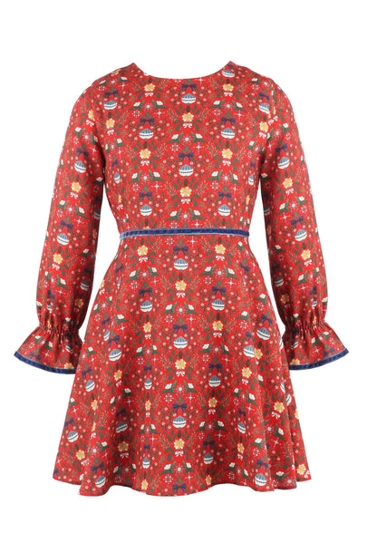 Luli & Me Gabby Girls Red Clara Nutcracker Christmas Dress by Luli & Me