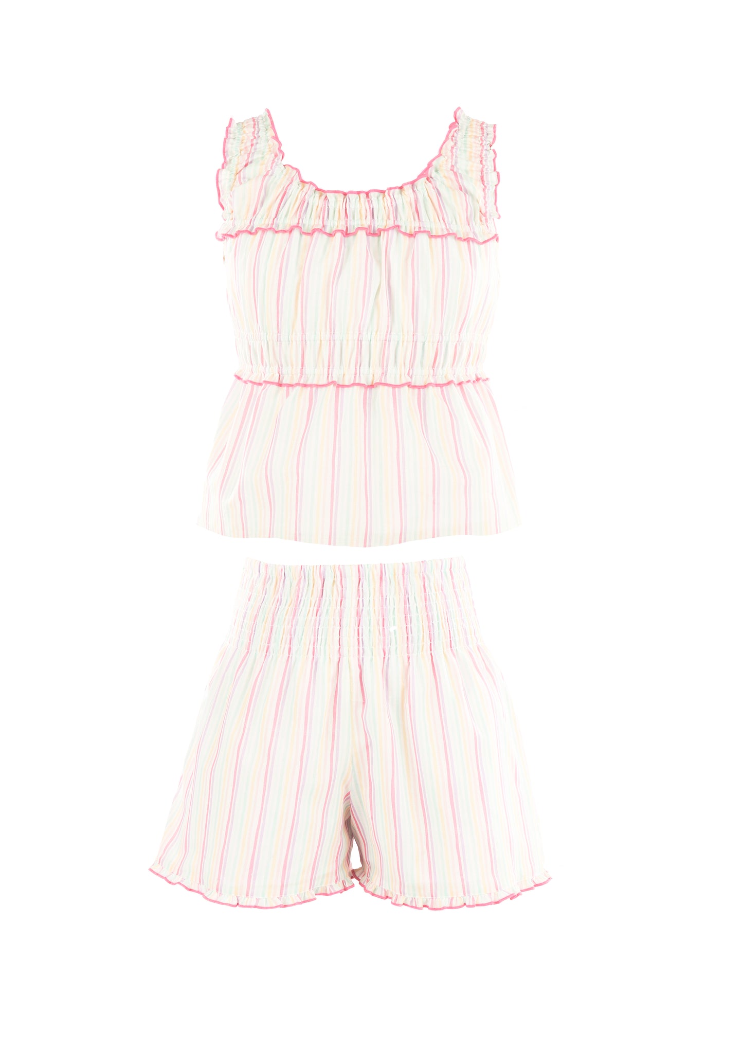 Luli & Me Gabby Girls Luna Smocked Shorts Set by Luli & Me