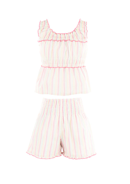 Luli & Me Gabby Girls Luna Smocked Shorts Set by Luli & Me