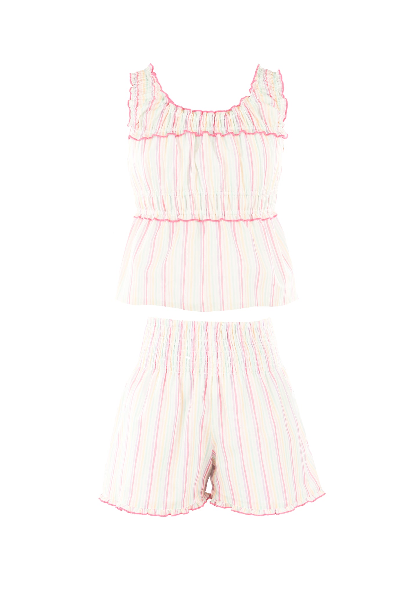 Luli & Me Gabby Girls Luna Smocked Shorts Set by Luli & Me
