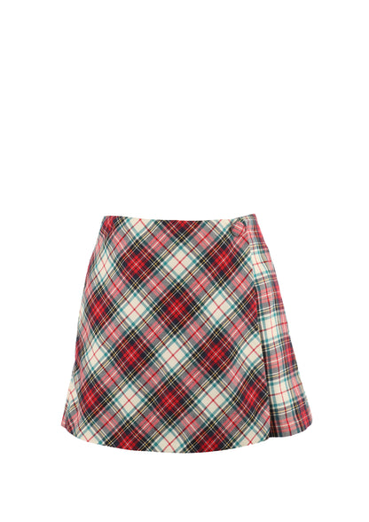 Luli & Me Gabby Girls Red Holiday Plaid Avery Skort by Luli & Me