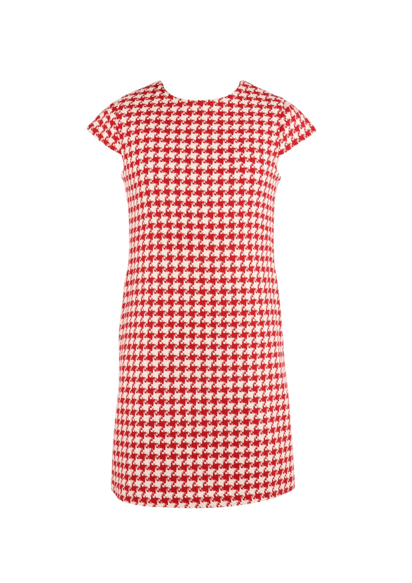 Luli & Me Gabby Girls Red Houndstooth Check Isabella Shift Dress by Luli & Me