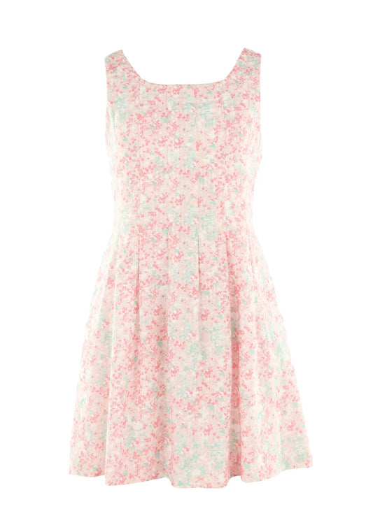 Luli & Me Gabby Girls Pink Floral Sleeveless Willow Dress by Luli & Me