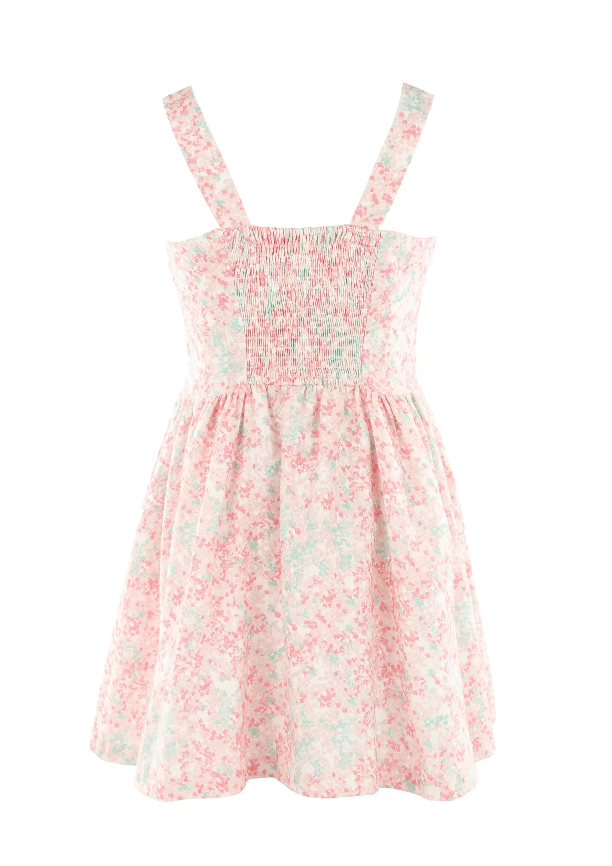 Luli & Me Gabby Girls Pink Floral Sleeveless Willow Dress