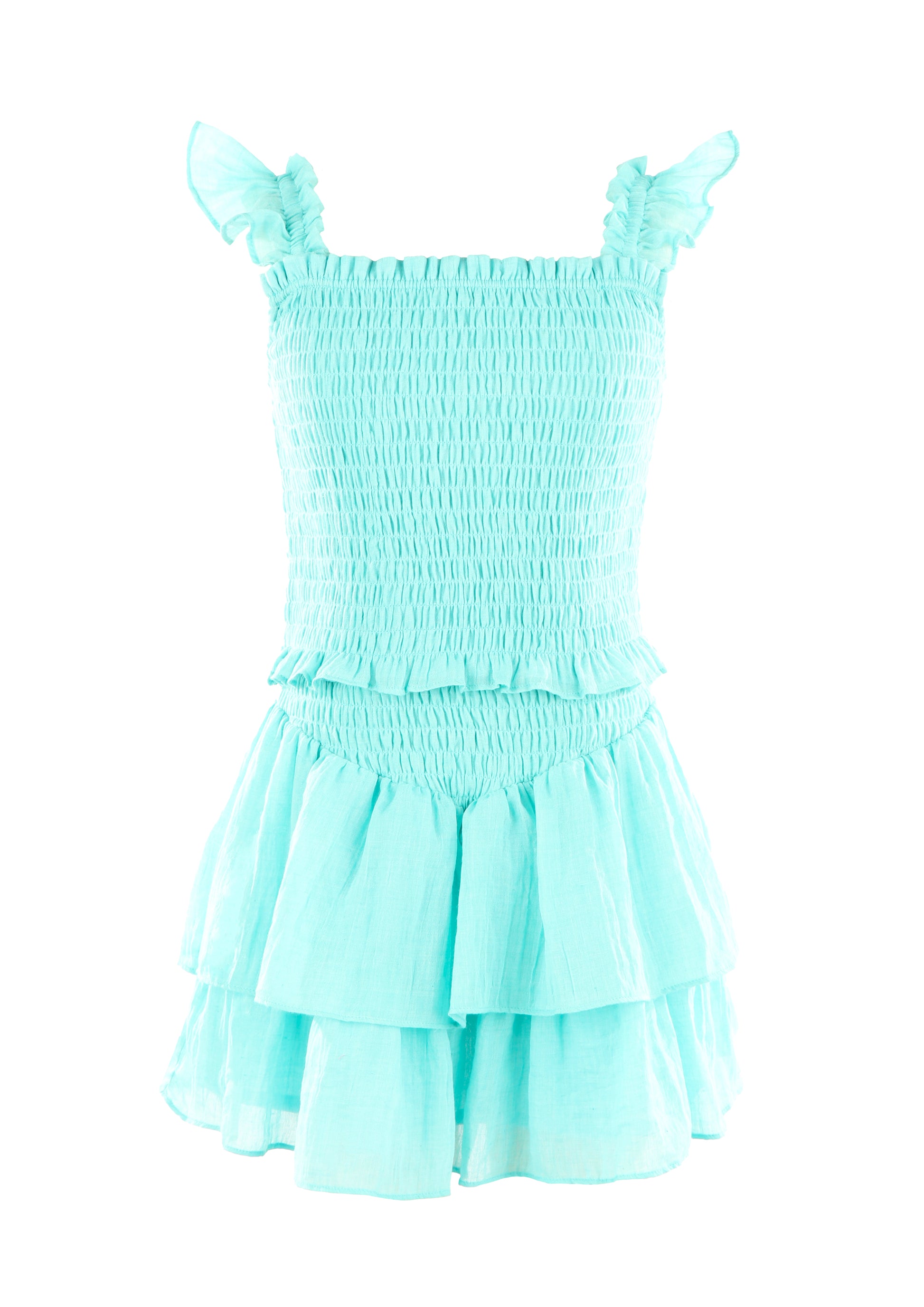 Luli & Me Gabby Girls Ava Smocked Top & Skirt Set