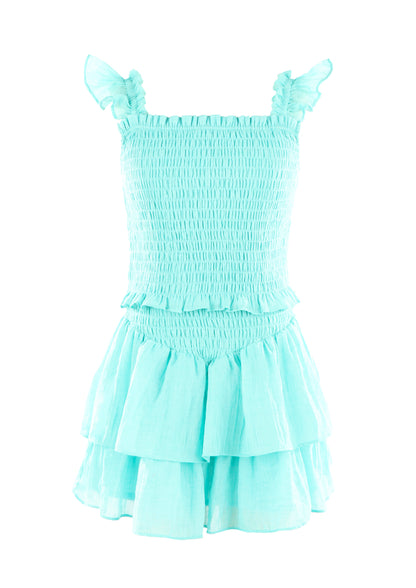 Luli & Me Gabby Girls Ava Smocked Top & Skirt Set by Luli & Me