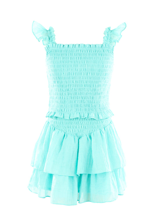 Luli & Me Gabby Girls Ava Smocked Top & Skirt Set by Luli & Me