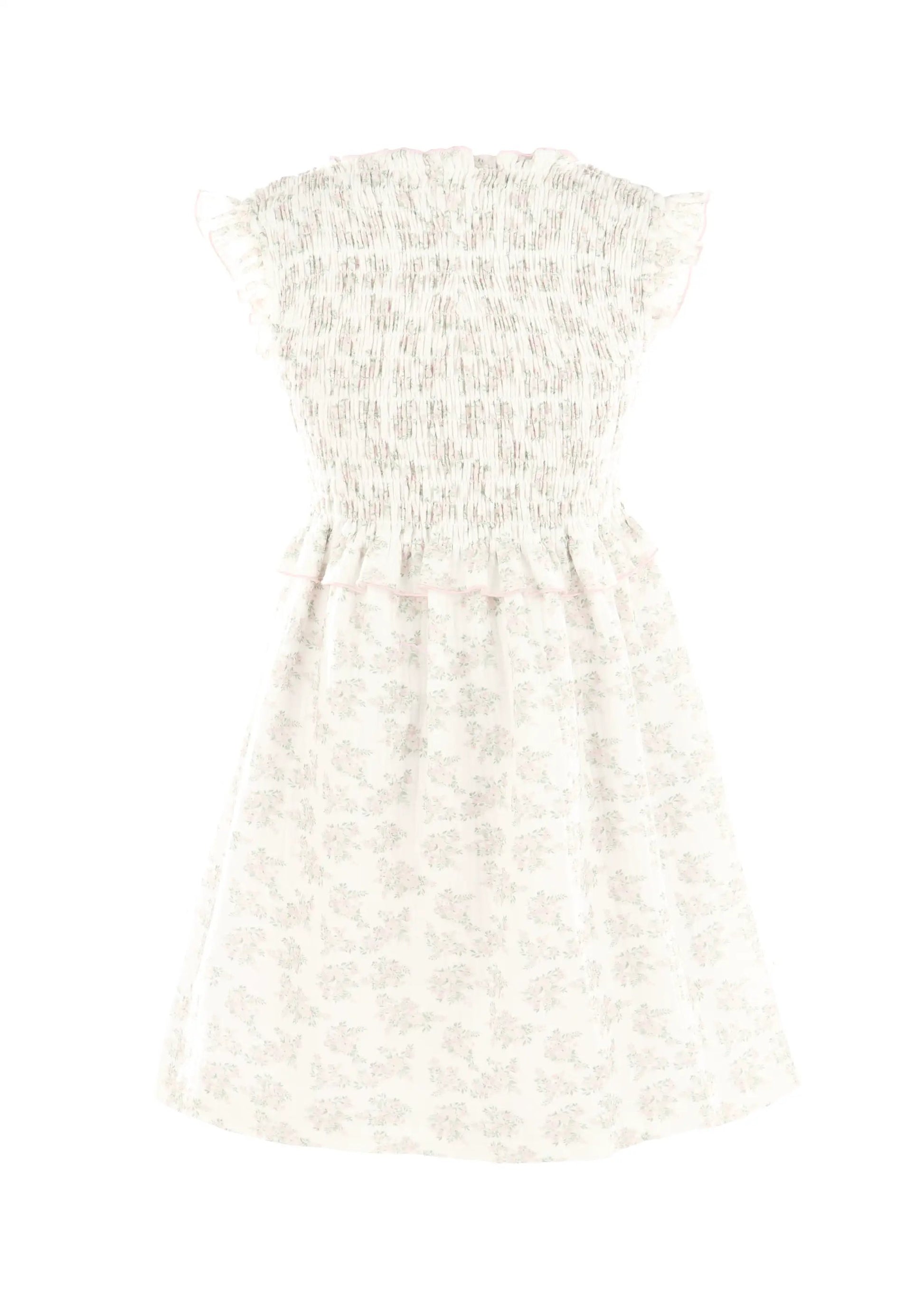 Luli & Me Gabby Girls Smocked Hazel Dress - Pink Floral