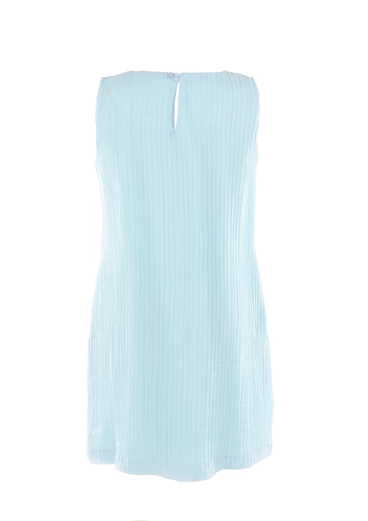 Luli & Me Gabby Girls Grace Sleeveless Dress with Belt - Blue by Luli & Me