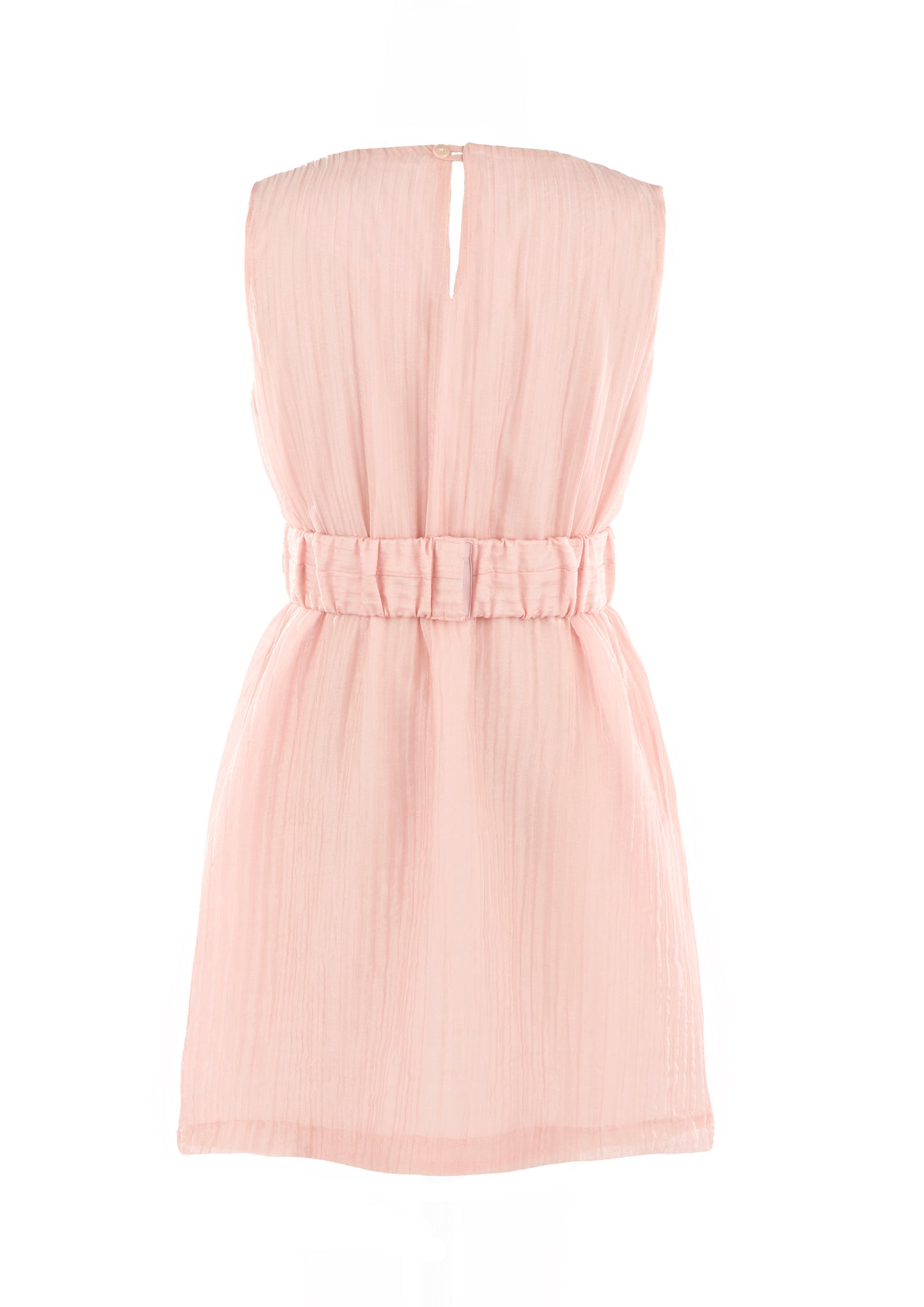 Luli & Me Gabby Girls Grace Sleeveless Dress with Belt - Pink by Luli & Me
