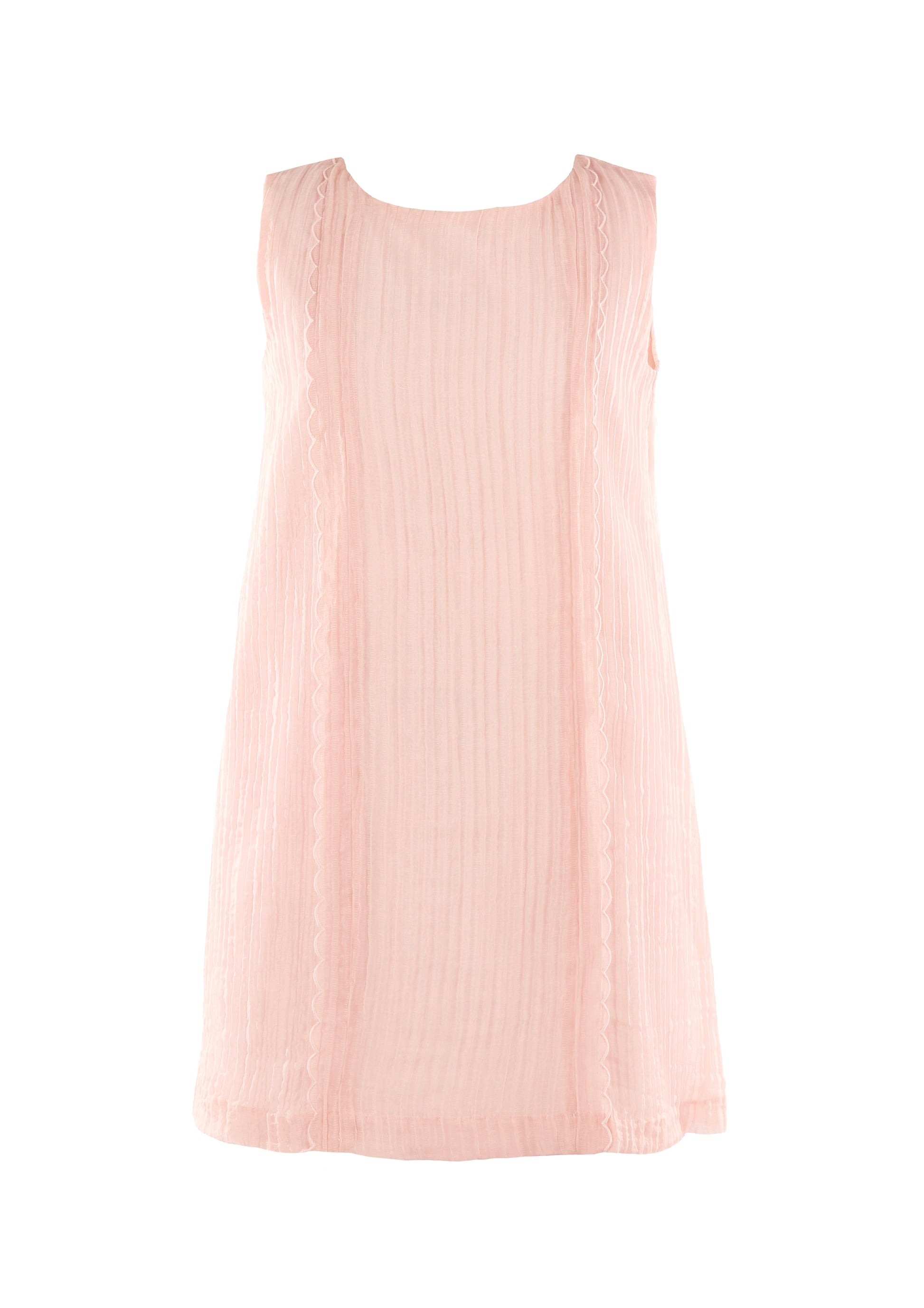 Luli & Me Gabby Girls Grace Sleeveless Dress with Belt - Pink