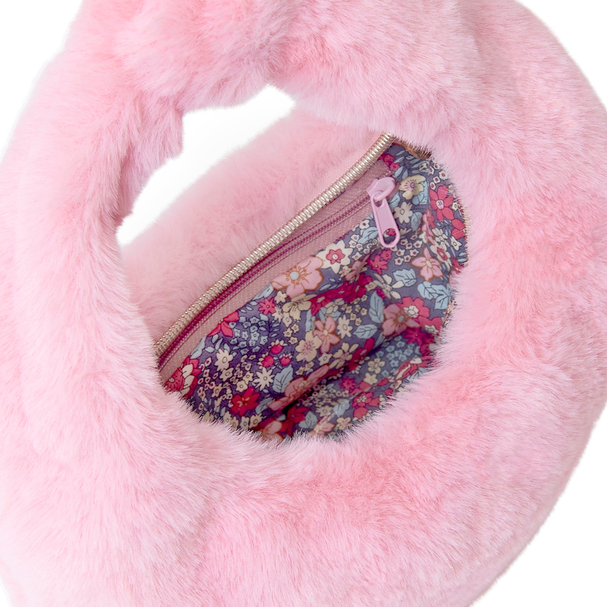 Rachel Riley London Girls Faux Fur Purse Handbag - Pink