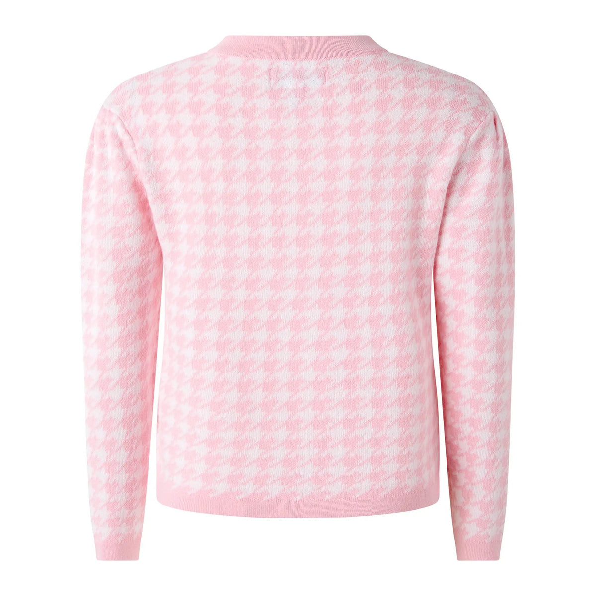 Rachel Riley London Girls Pink Houndstooth Knit Cardigan Sweater by Rachel Riley