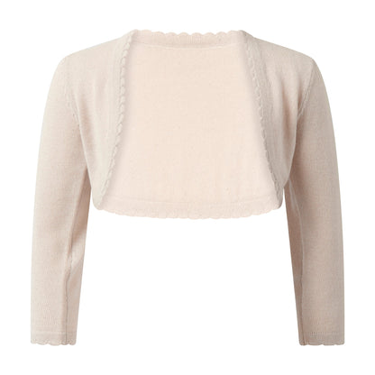 Rachel Riley London Girls Scalloped Bolero - Gold Sparkle by Rachel Riley